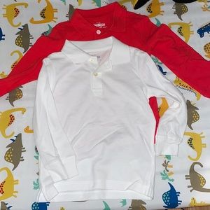 3T long sleeve basic uniform polos